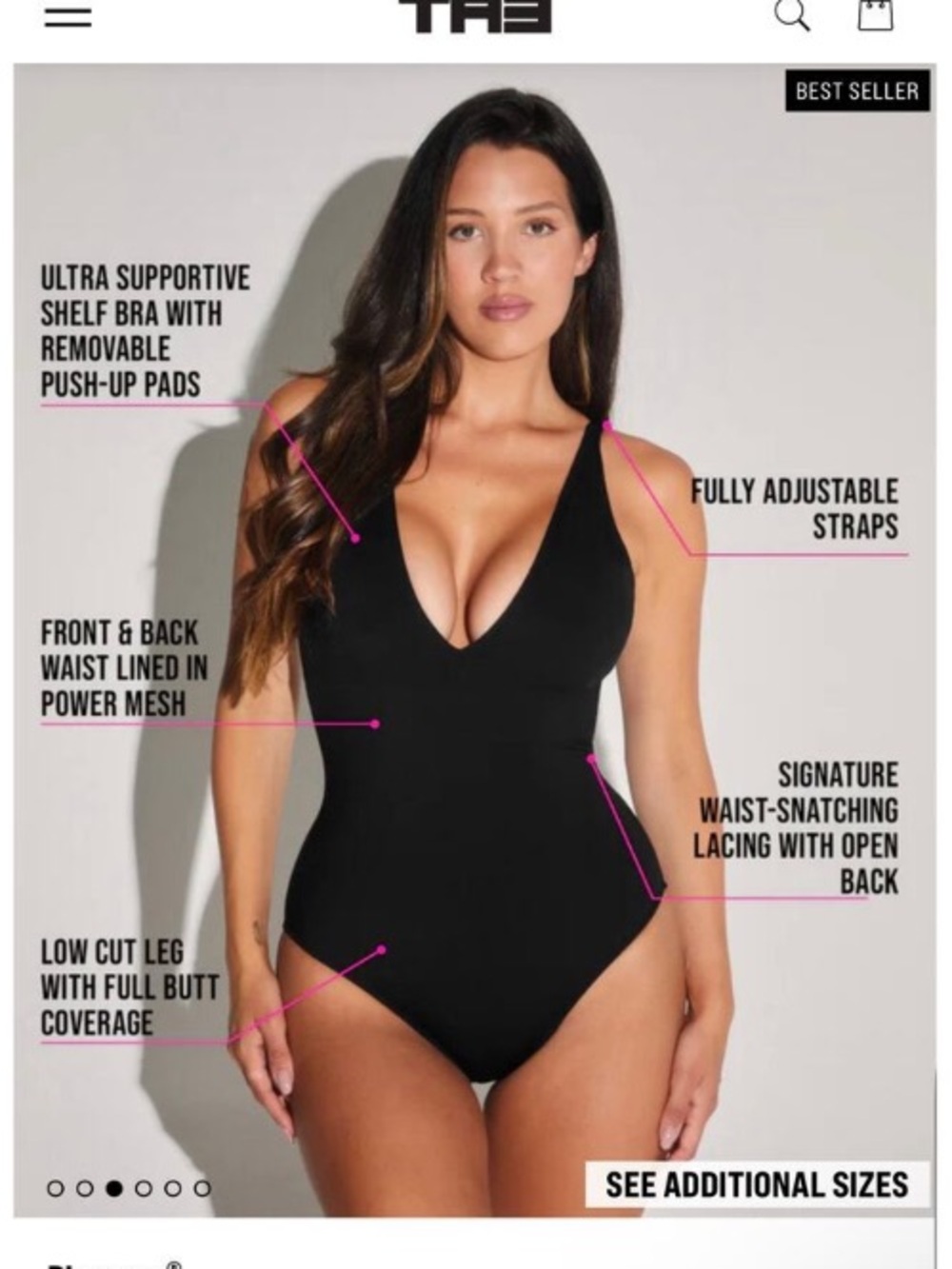 TA3 Plungey XL/ regular long/ ALL CUP SIZES lightly padded.